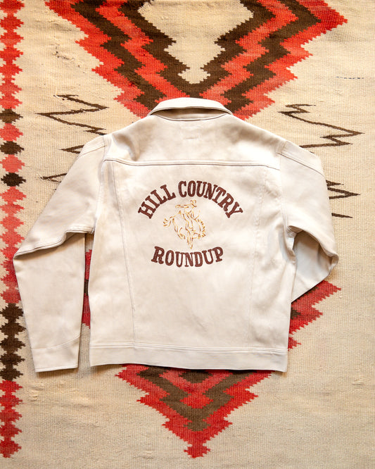 Embroidered Bedford Cord Ranch Jacket - Off White