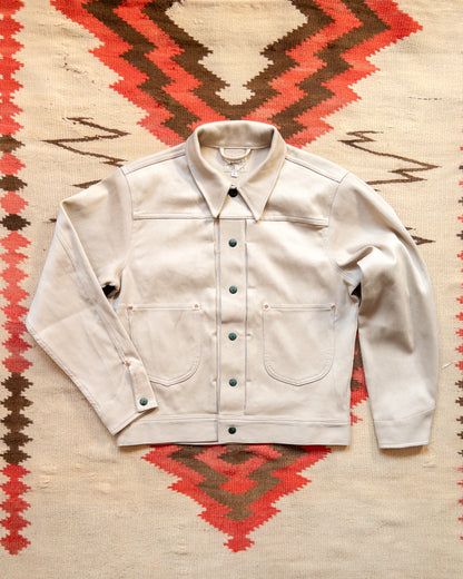 Embroidered Bedford Cord Ranch Jacket - Off White