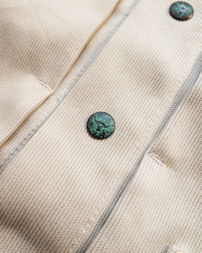 Embroidered Bedford Cord Ranch Jacket - Off White