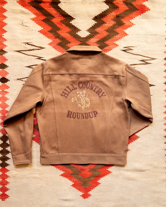 Embroidered Bedford Cord Ranch Jacket - Bay Brown