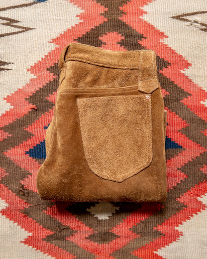 Suede Five Pocket Flares - Honey