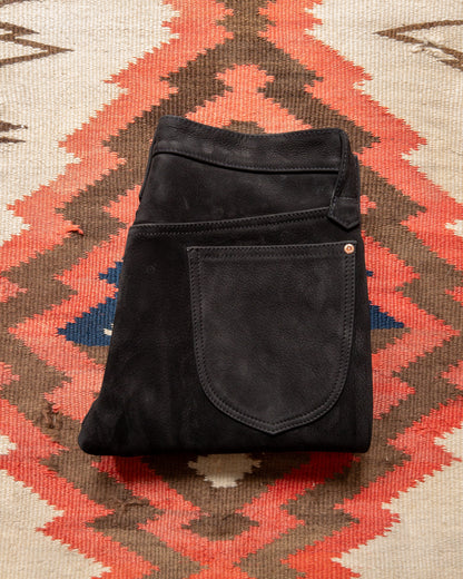 Nubuck Five Pocket Flares - Black