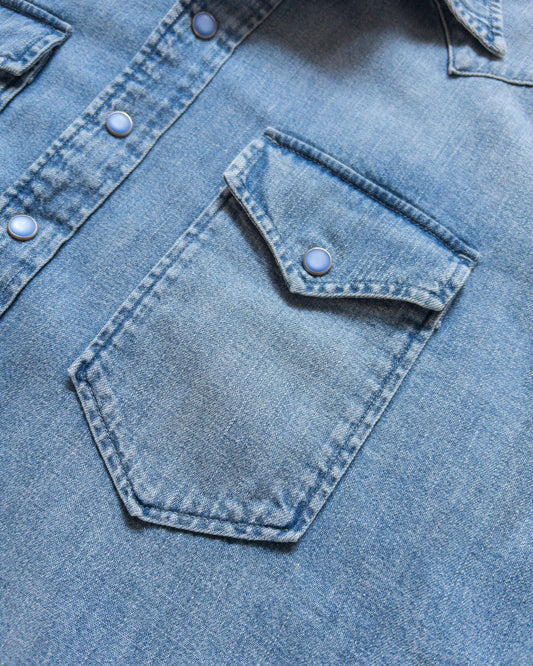 Denim Pearlsnap Shirt - Washed Indigo