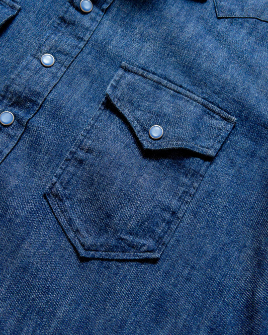 Denim Pearlsnap Shirt - Rinsed Indigo