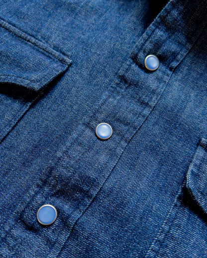 Denim Pearlsnap Shirt - Rinsed Indigo
