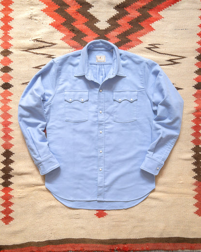 Moleskin Pearlsnap Shirt - Cornflower