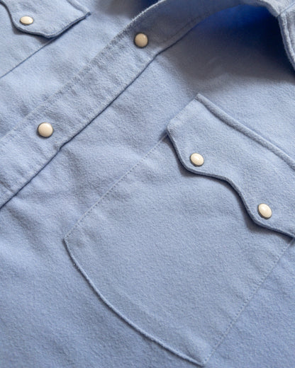 Moleskin Pearlsnap Shirt - Cornflower