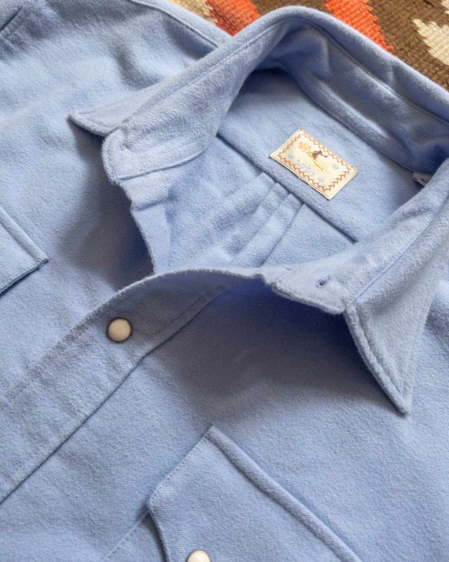 Moleskin Pearlsnap Shirt - Cornflower