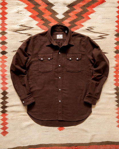Moleskin Pearlsnap Shirt - Cocoa