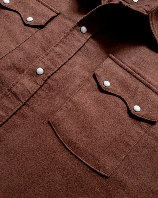 Moleskin Pearlsnap Shirt - Cocoa