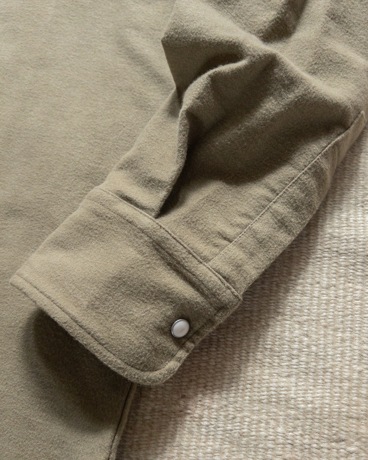 Moleskin Pearlsnap Shirt - Olive