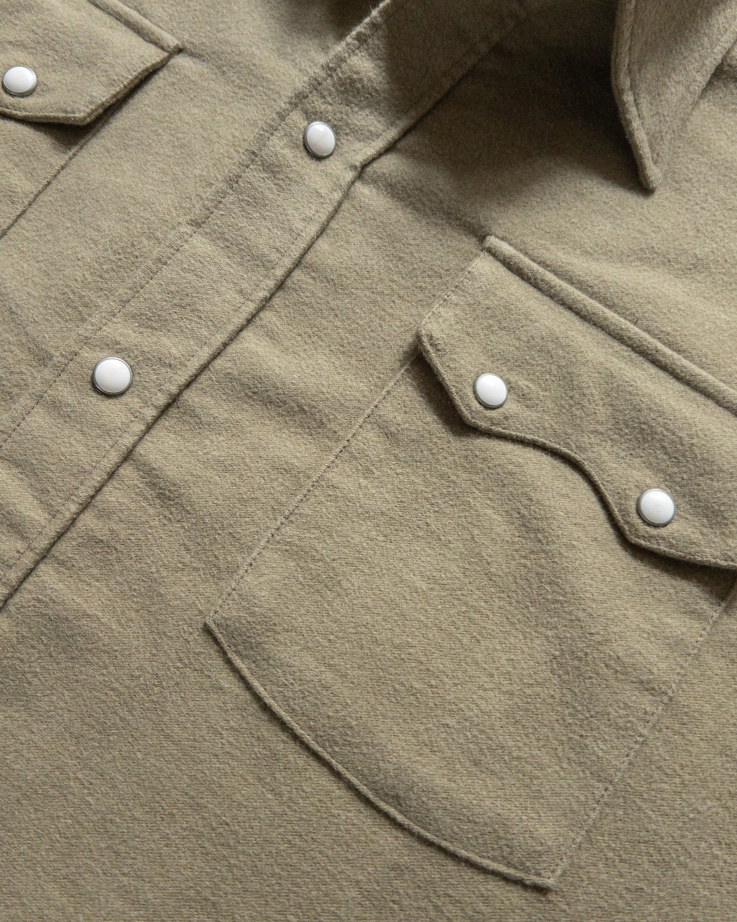 Moleskin Pearlsnap Shirt - Olive