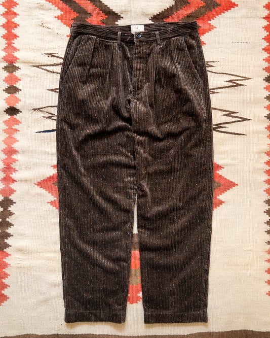 Donegal Corduroy Pleated Chino - Rustic Brown