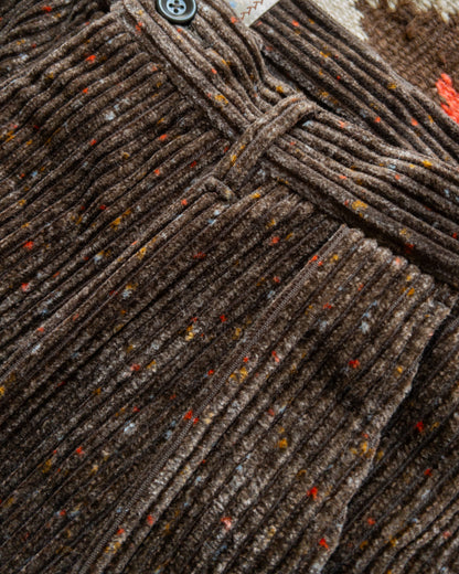 Donegal Corduroy Pleated Chino - Rustic Brown