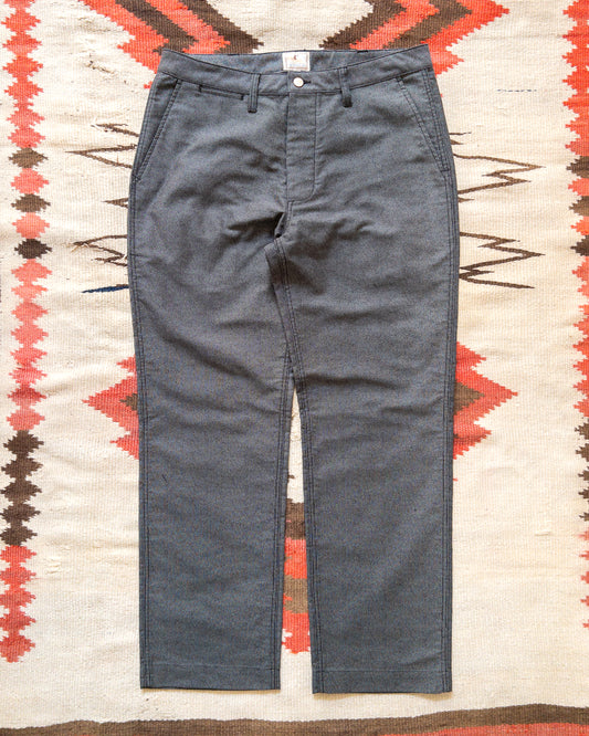 Japanese Wabash Stripe Moleskin Chinos - Charcoal Smoke