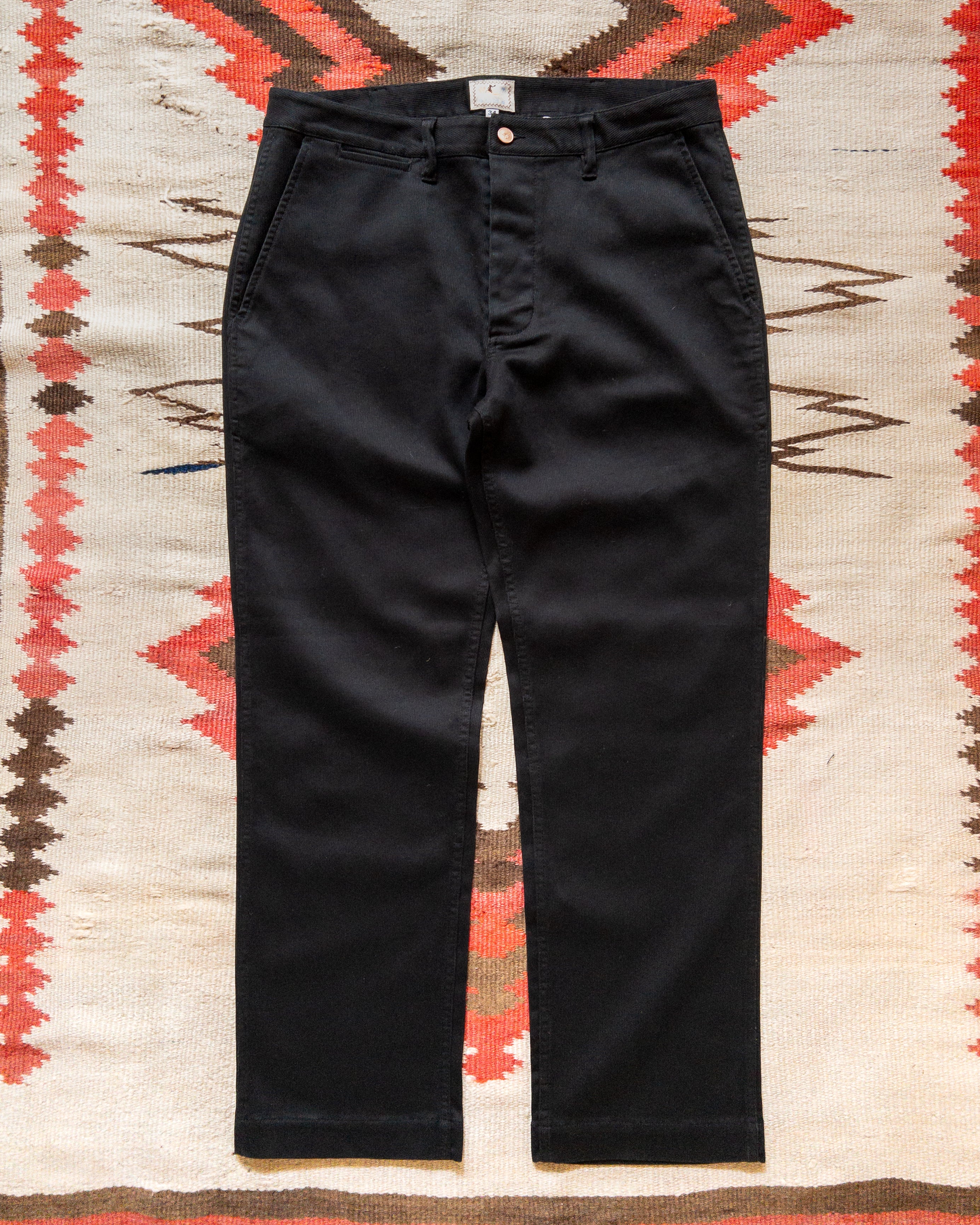 Bedford Cord Flat Front Chinos - Black – Wythe
