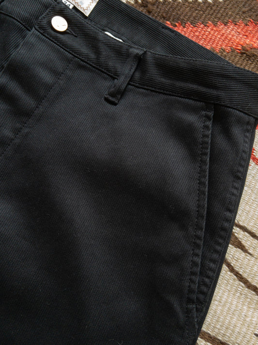 Bedford Cord Flat Front Chinos - Black