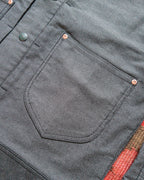 Japanese Wabash Stripe Moleskin Ranch Jacket - Charcoal Smoke