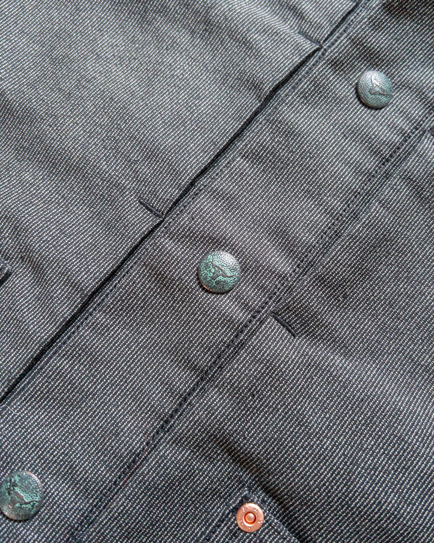 Japanese Wabash Stripe Moleskin Ranch Jacket - Charcoal Smoke