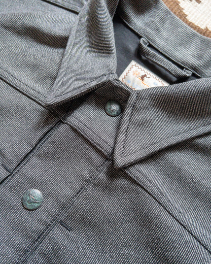 Japanese Wabash Stripe Moleskin Ranch Jacket - Charcoal Smoke