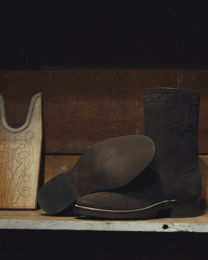 Chocolate Suede Roper Boots