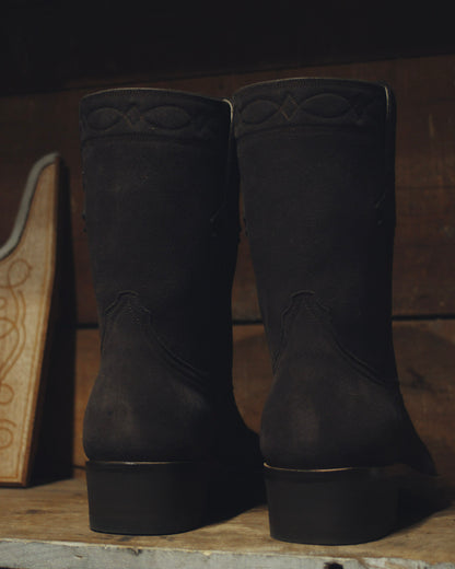 Chocolate Suede Roper Boots