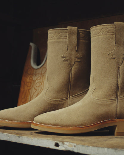 Sand Suede Roper Boots