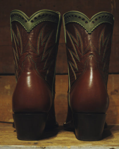 Brown/Sagebrush Calfskin Pee Wee Boots