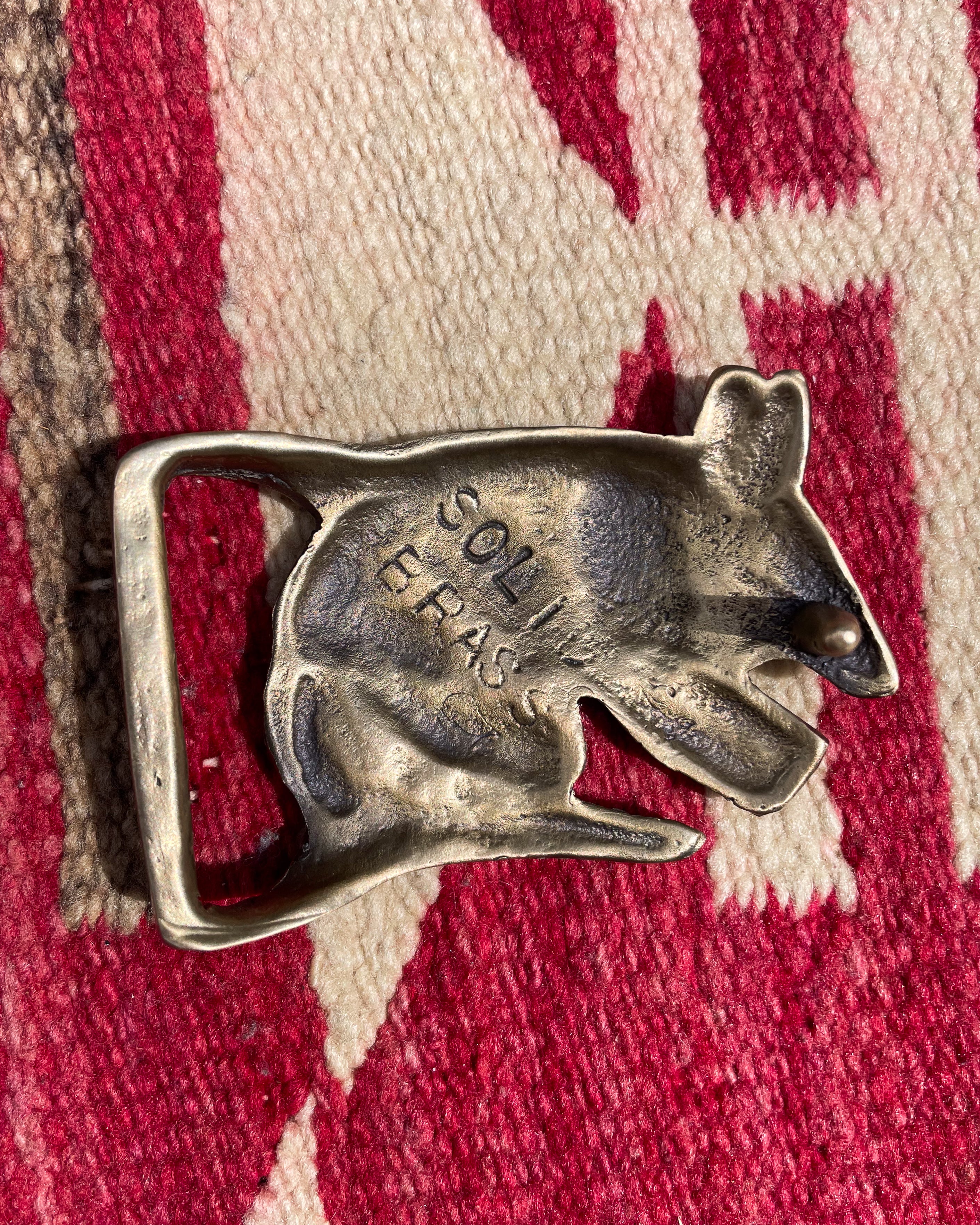 Solid Brass Armadillo Buckle