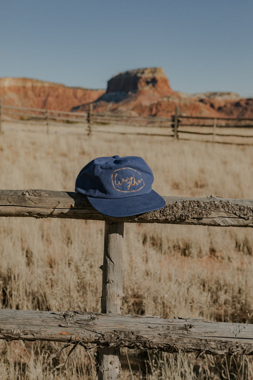 Chainstitched Canvas Ranch Hat - Blue/Ombre