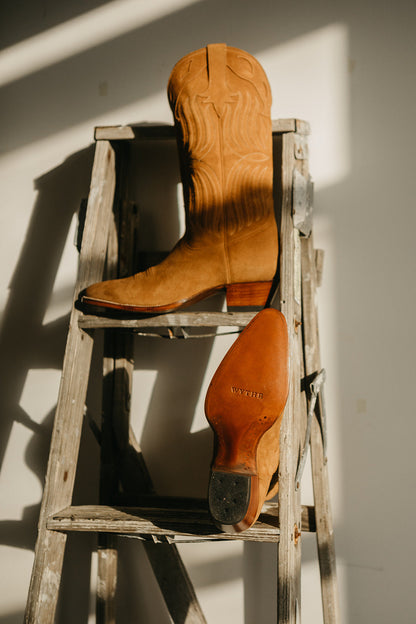 Snuff suede Western Cowboy Boots