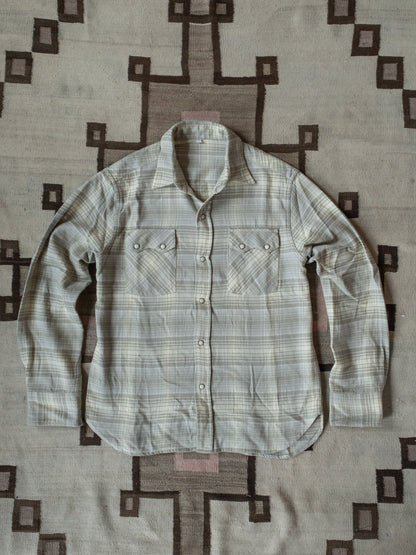 Washed Flannel Pearlsnap Shirt - Warming Sage Rodeo Plaid