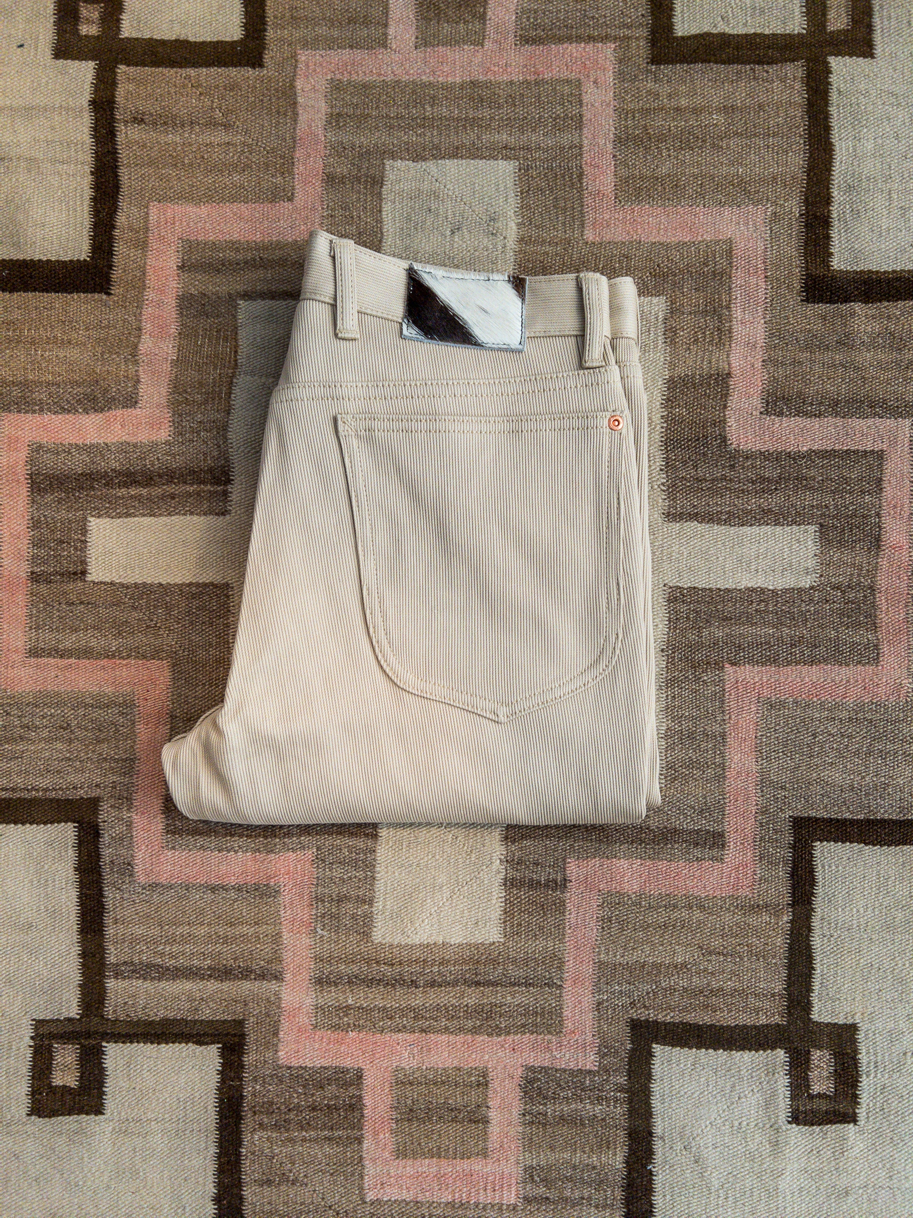 Bedford Cord Five Pocket Pants - Off White - USA