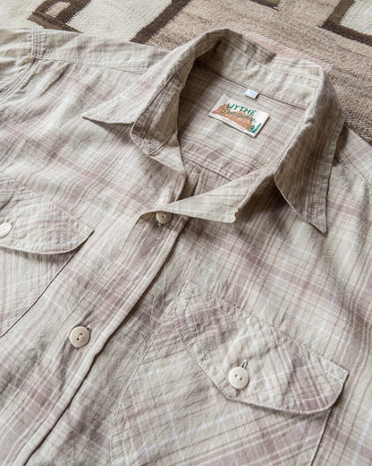 Washed Madras Workshirt - Earthtone Plaid