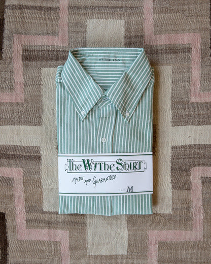 Oxford Cloth Button Down - Evergreen Stripe
