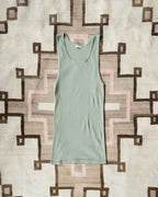 Tubular Cotton Ribbed Tank Top - Faded Olive - USA