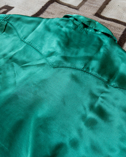 Satin Rodeo Shirt - Evergreen