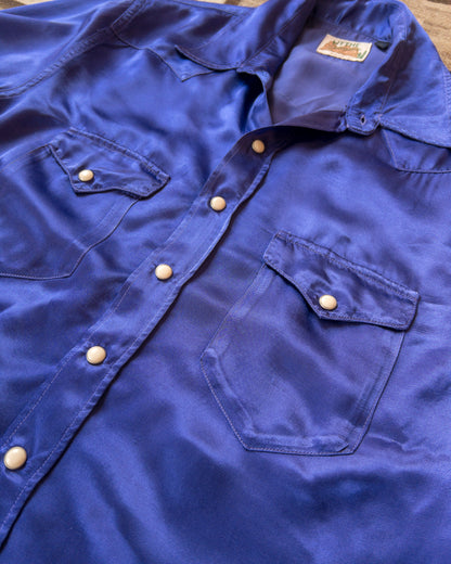 Satin Rodeo Shirt - Royal Purple