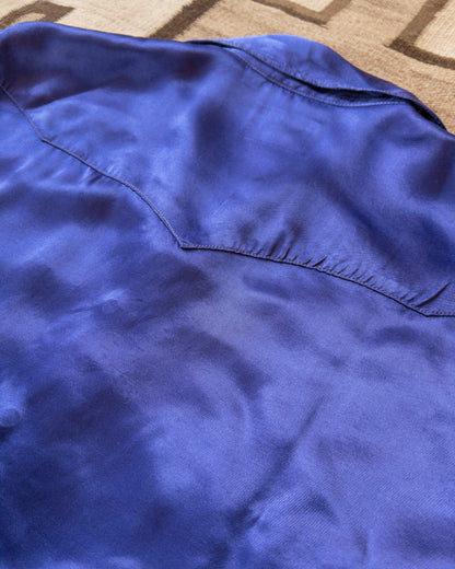 Satin Rodeo Shirt - Royal Purple