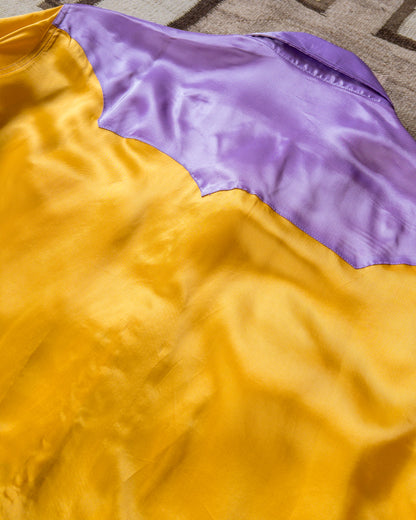 Colorblocked Satin Rodeo Shirt - Sunset Sherbet