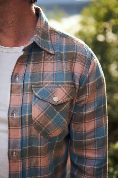 Washed Flannel Workshirt - Trout River Hearth Plaid