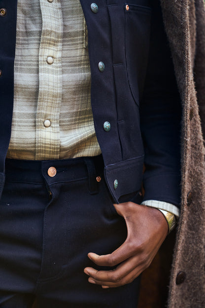Washed Flannel Pearlsnap Shirt - Warming Sage Rodeo Plaid